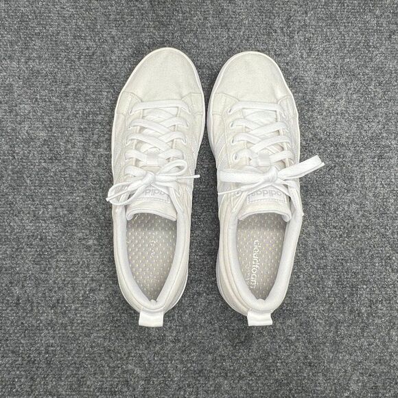 Adidas Bravada Shoes Womens Size 10 White Canvas Athletic Low Lace Skate Sneaker - Picture 8 of 11
